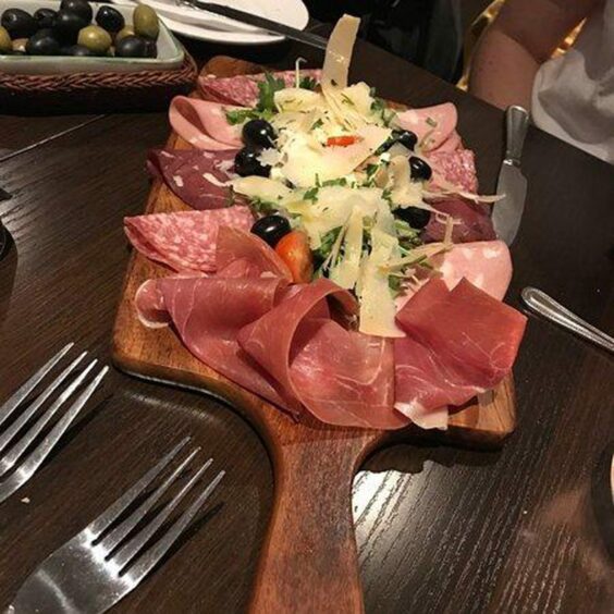 A charcuterie board from Mi Amore restaurant in Aberdeen.