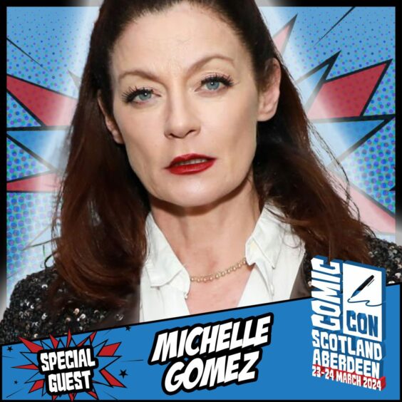 Michelle Gomez, who will also be a guest at Comic Con Aberdeen.