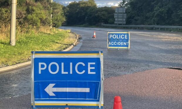 Inverurie bypass closed following crash.