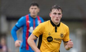 Buckie Thistle's new signing Aaron Nicolson, pictured during his time with Nairn County.