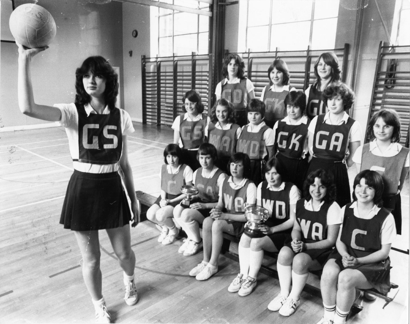 The grammar schools netball team in 1979.