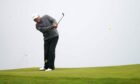 Paul Lawrie in action at the 2023 Senior Open Championship at Royal Porthcawl. Image: Press Association.