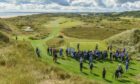 Paul Lawrie teeing off at the 18th hole at Trump International Links.
Image: Darrell Benns/DC Thomson