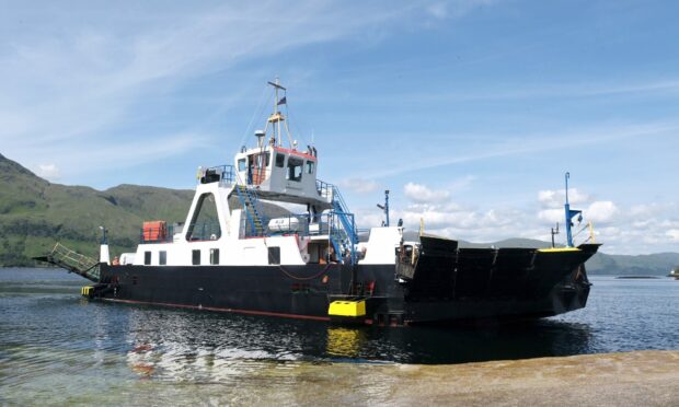 Mv Maid of Glencoul pulling in to the ferry port.