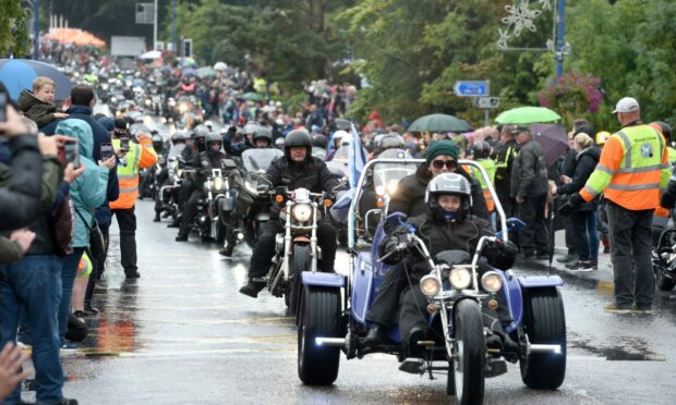 The annual Thunder in the Glen Harley Davidson rally. Image: Sandy McCook/DC Thomson