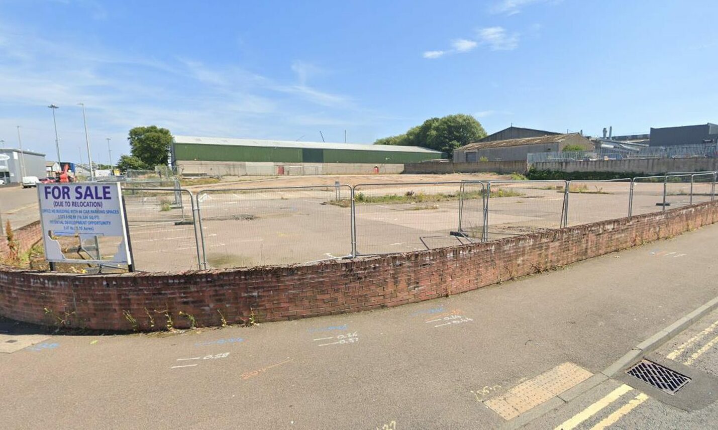 The site on the corner with Greenwell Road as it looks today.