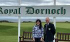Zara Macdonald and Neil Hampton at Royal Dornoch Golf Club.