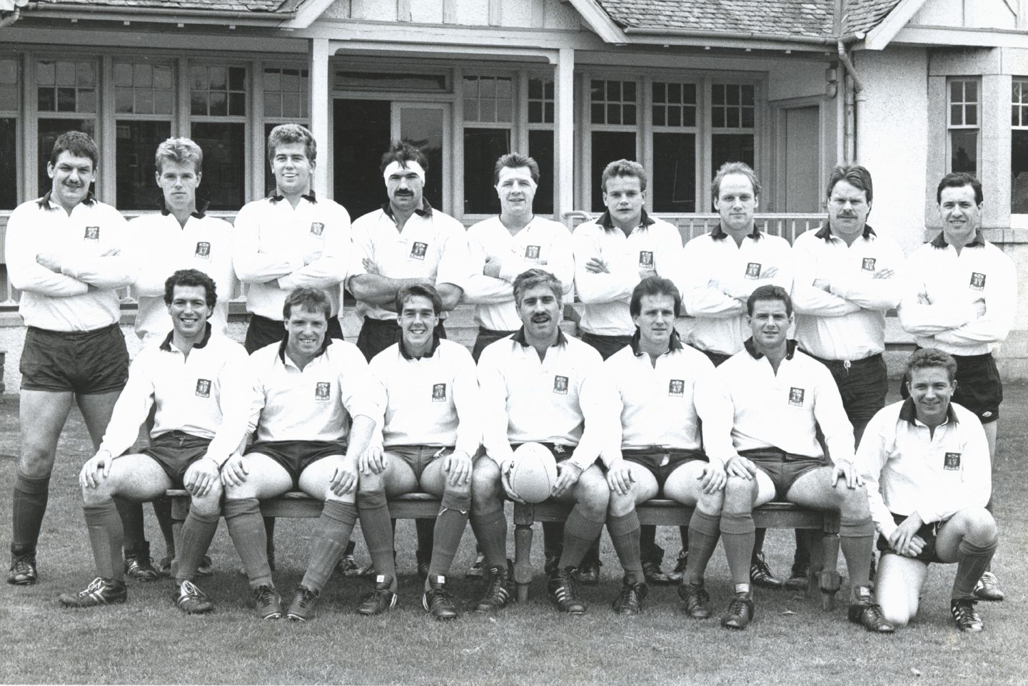  Grammar FPs rugby line-up in 1987.