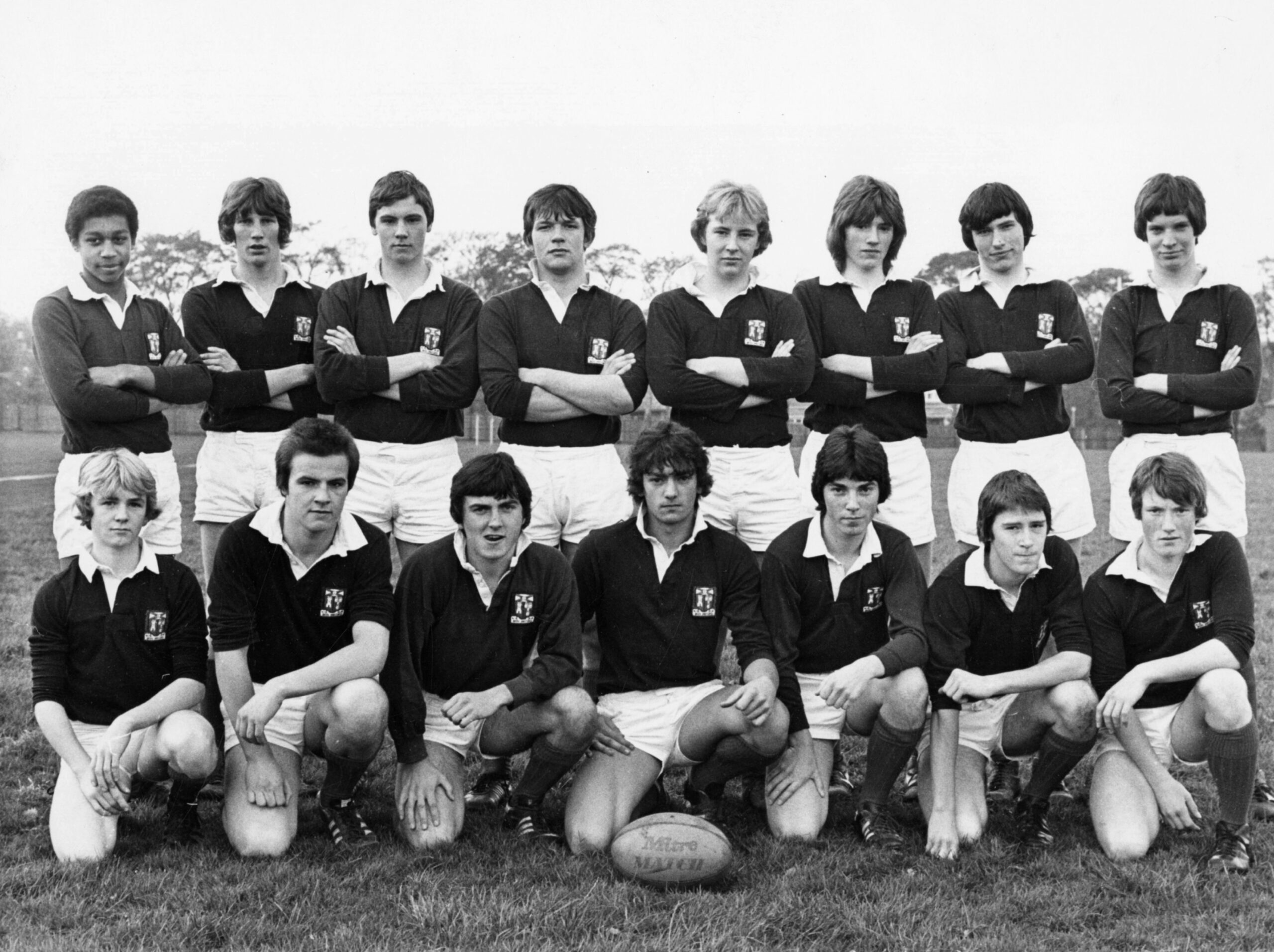 Aberdeen Grammar School senior rugby team photographed in 1979.