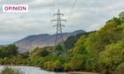 Existing electricity pylons running beside the River Conon in the Highlands (Image: Anne Coatesy/Shutterstock)