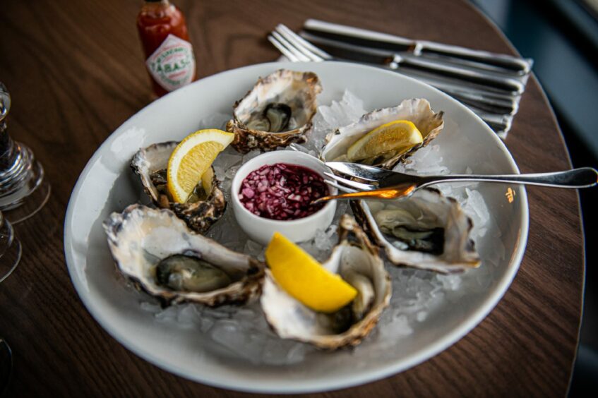 Instagrammable plate of seafood from The Silver Darling restaurant in Aberdeen.