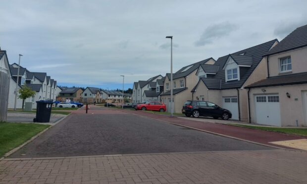 A woman has died at a house in Baillie Drive, Alford. Image: Denny Andonova/DC Thomson