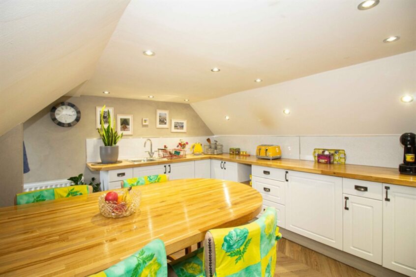 Owner's kitchen at Seven Stills in Dufftown.