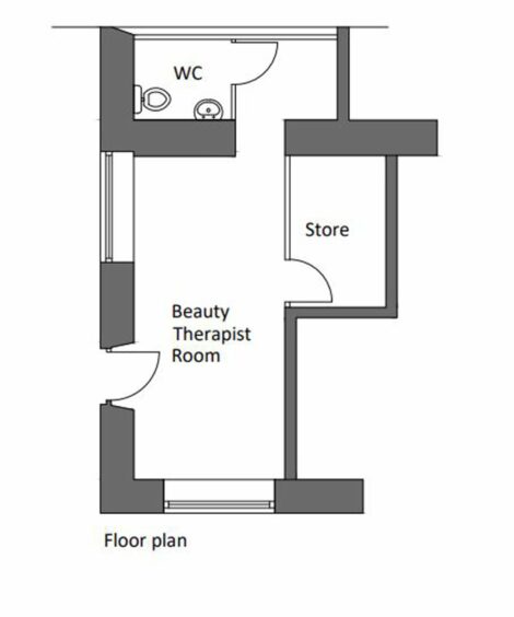The current floor plan of the building,