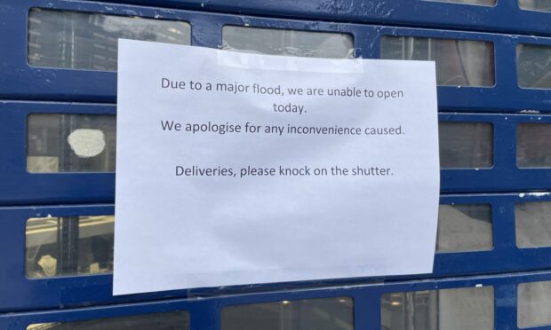 Flooding forced the closure of well-known Aberdeen jeweller. Image: DC Thomson