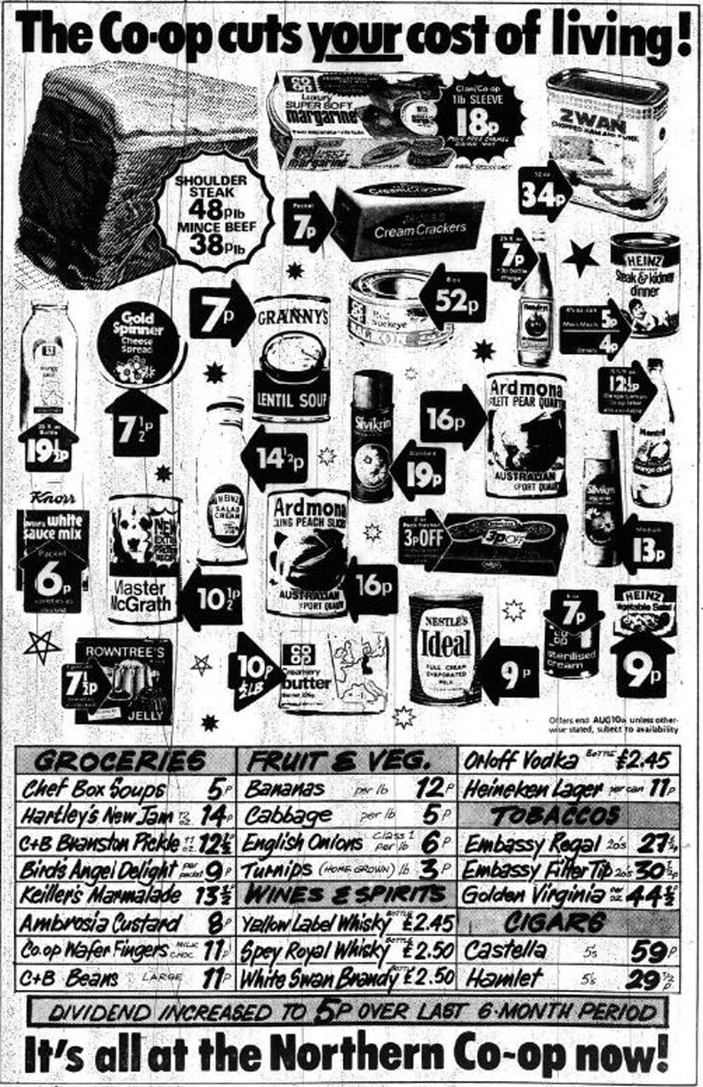 A co-op advert from 1974