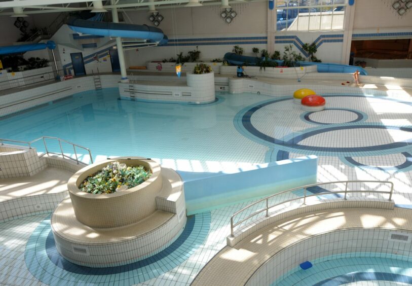 The pool in the Beach Leisure Centre in Aberdeen which has now closed following council cuts.