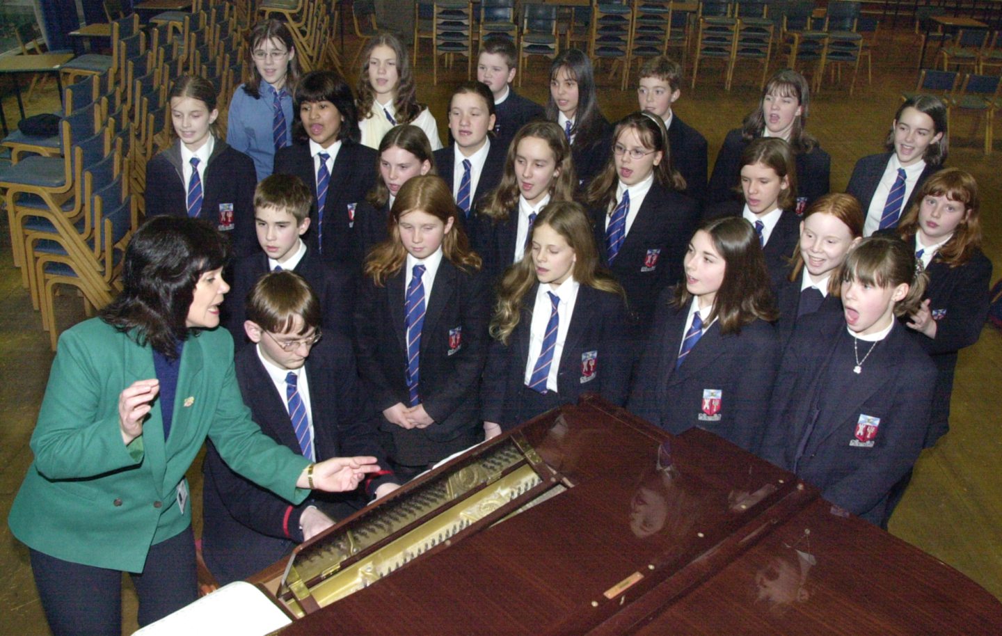 Aberdeen Grammar School Choir reheard for the Evening Express Carol Concert in 2000.