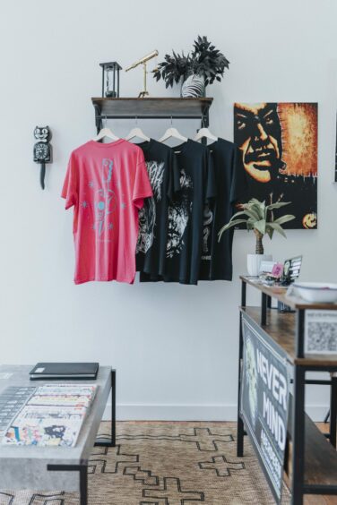 The reception area at Nevermind Tattoo, a new tattoo studio in Aberdeen.