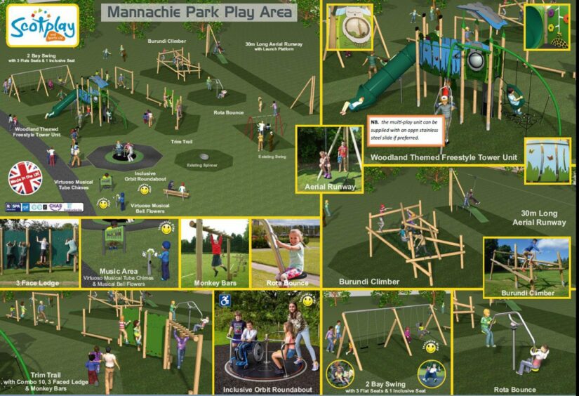 Scotplay's design graphic for Mannachie Park 