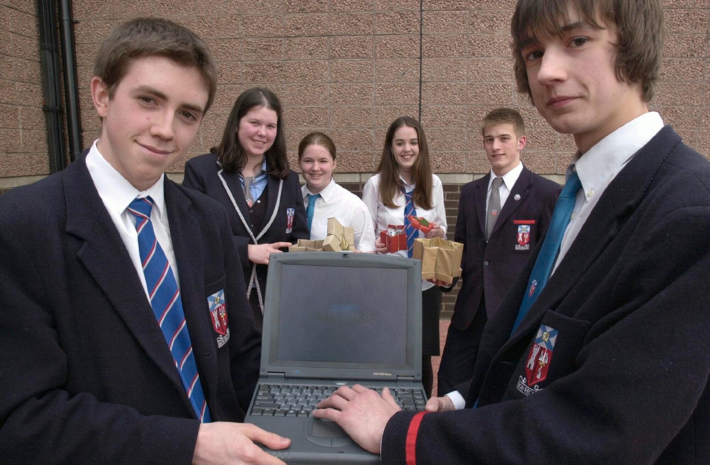 : Young Enterprise Grampian finalists from Grammar in 2001.