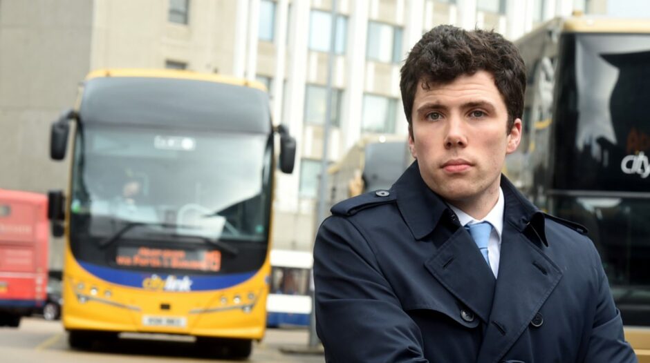 Haud the bus! Conservative group leader Ryan Houghton wanted a pause on fines while blue badge exemptions were looked at. Image: Jim Irvine/DC Thomson