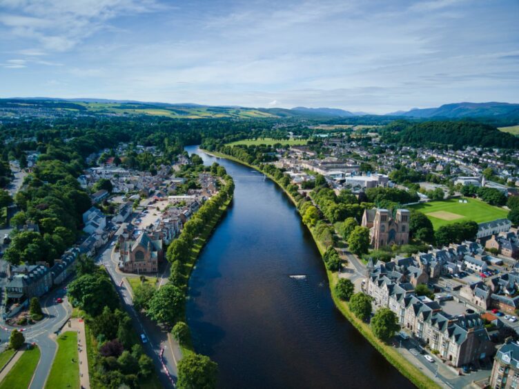 Aerial view of Inverness.