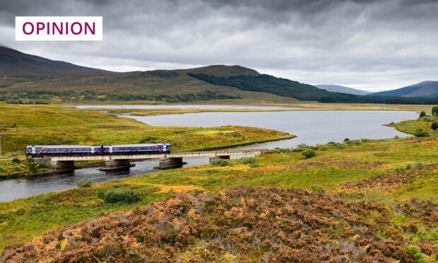 The stunning scenery of a Highlands train journey is unforgettable (Image: Joe Dunckley/Shutterstock)
