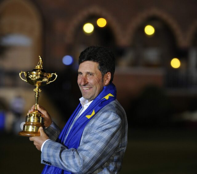 Jose Maria Olazabal with the Ryder Cup