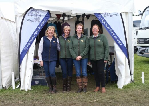 From left Sylvia Ormiston, Janet Grant, Sheila Keron and Vicki Fletcher at Blair Castle Horse Trials.