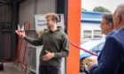 Cammy Wilson opens British Wool's new depot in Selkirk.