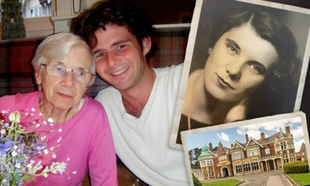 Margaret Macfarlane - Bletchley Park code breaker - and her grandson Jamie.