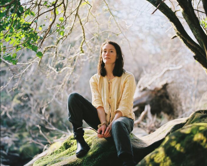 The Scottish singer-songwriter photographed in nature.