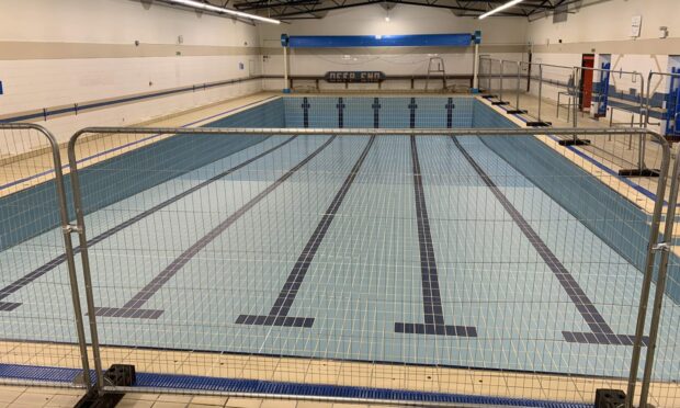 Bucksburn swimming pool was drained and stripped of assets by Sport Aberdeen after its closure. Image: Save Bucksburn Swimming Pool