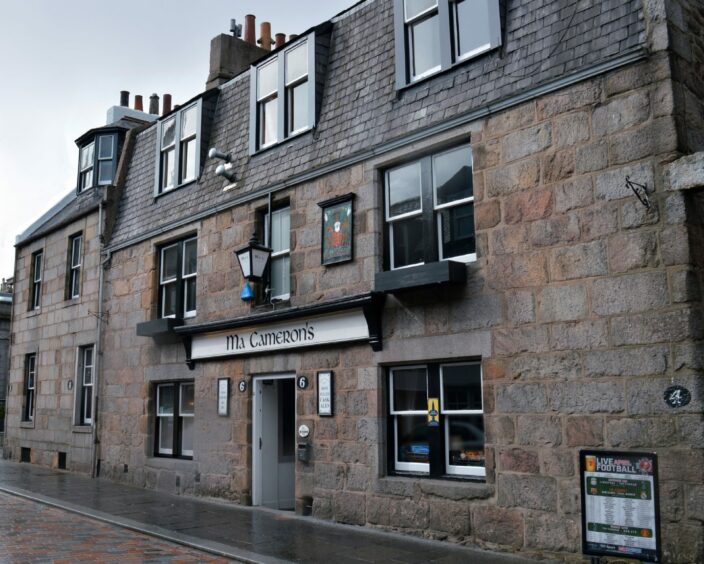 Exterior of Ma Cameron's, one of the oldest pubs in Aberdeen.