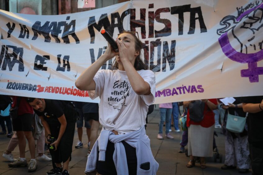 Protesters gather in Madrid 