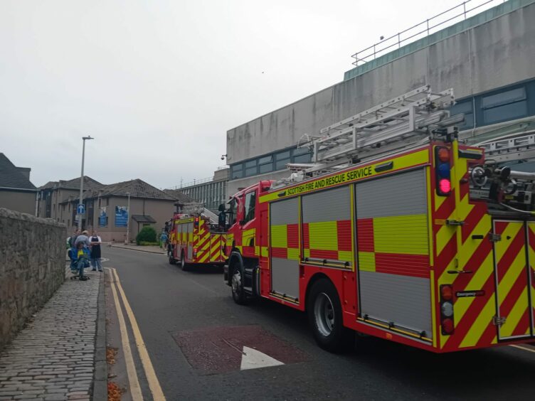 Aberdeen University was evacuated twice. 
