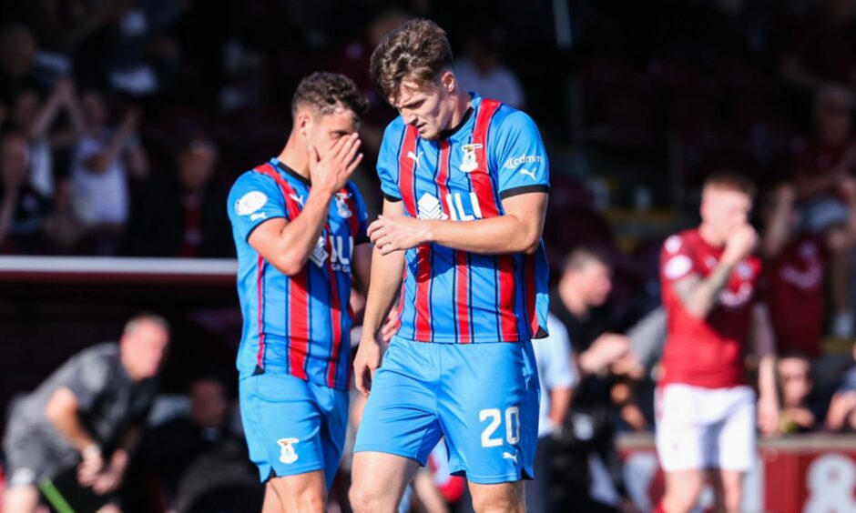 Caley Thistle after a 4-2 loss at Arbroath in the SPFL Trust Trophy this month.