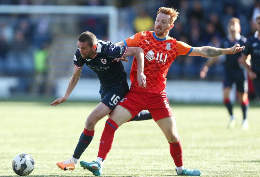 Inverness midfielder David Carson in action against Raith Rovers.
