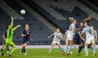 Scotland defender Sophie Howard scores with the last touch of the ball to secure a 1-1 draw against Belgium in the Nations League.