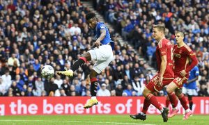 Jose Cifuentes in action against Aberdeen. Image: SNS