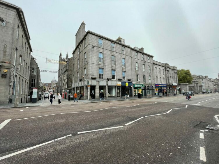 Union Street in Aberdeen, which has more than 40 empty shops.