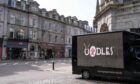Oodles van outside the new Oodles Aberdeen restaurant on Union Street.