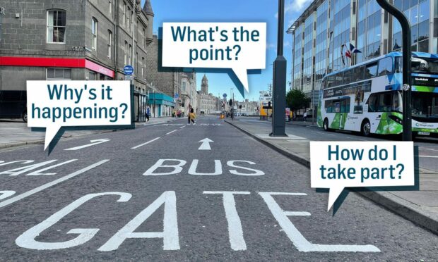 Members of the public can have their say on the new bus gates. Image: Roddie Reid / DC Thomson