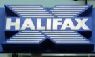 Blue and white Halifax logo in the shape of an X.