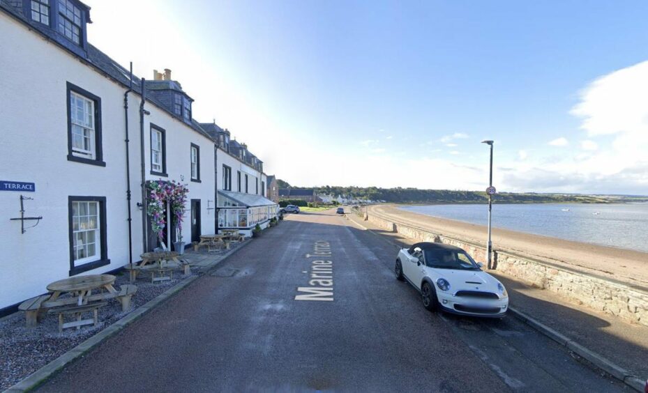 Marine Terrace in Cromarty where the incident took place. 