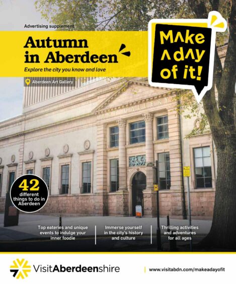 cover of VisitAberdeenshire's Make a Day of It supplement for the Press and Journal