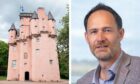 David Jackson, regional director, VisitScotland, alonsgide one of the north-east's most iconic tourism assets, Craigievar Castle.