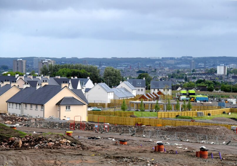 Homes being built at Grandhome in June 2020. Image: Kath Flannery/DC Thomson