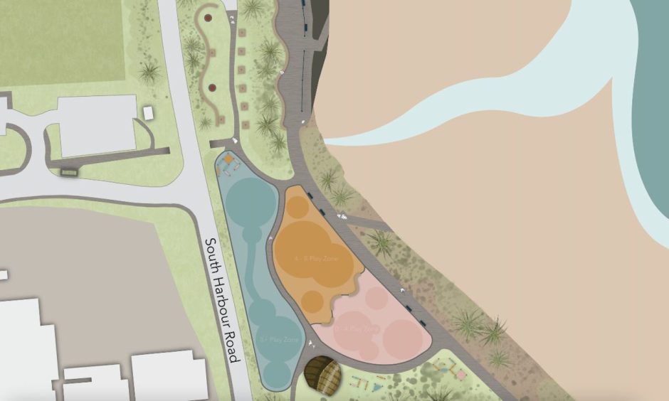 Fraserburgh beach masterplan design map.